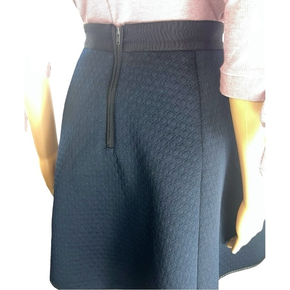 Black Madewell Skirt with Leather Trim Pockets zipper size 0 - Picture 3 of 7